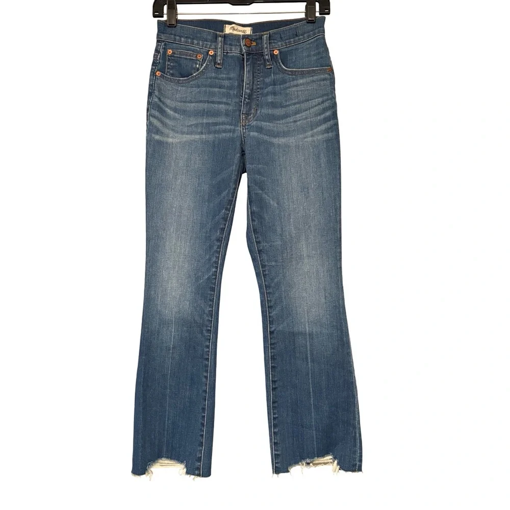 Madewell Cali Demi-Boot Jeans: Destructed-Hem Edition, Sz 25 - Picture 5 of 16